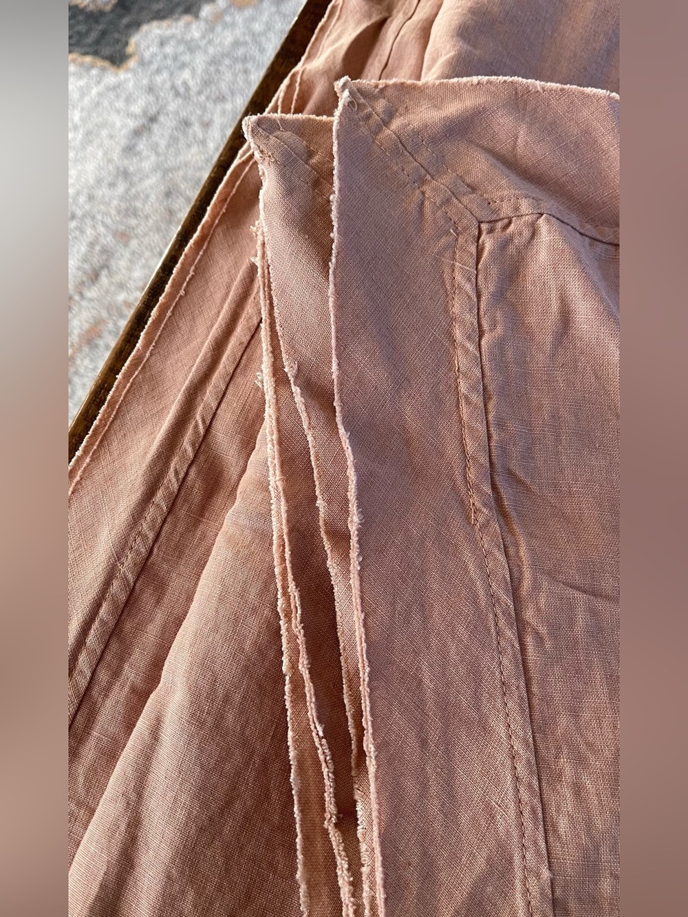 NWOT Quince European Linen Double Flange 3 Pc Duvet Set, F/Q  (Desert Sunset) - Picture 5 of 8
